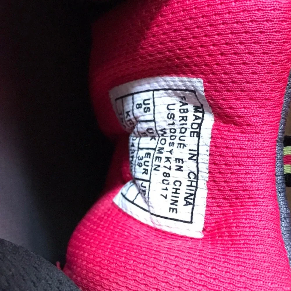 Ryka Trail Exodus Running Sneaker Black Gray Pink Women's SIZE 8